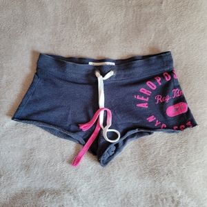 Aeropostale || navy blue drawstring lounge short shorts